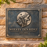 Personalized Bronze Address Plaques 3D Design in Oil-rubbed Bronze Finish