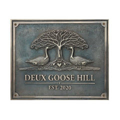Personalized Bronze Address Plaques 3D Design in Oil-rubbed Bronze Finish