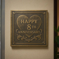 Custom Brass or Bronze Plaque for Anniversary Gift – Add Name, Date, Design, Size, Shape & Finish