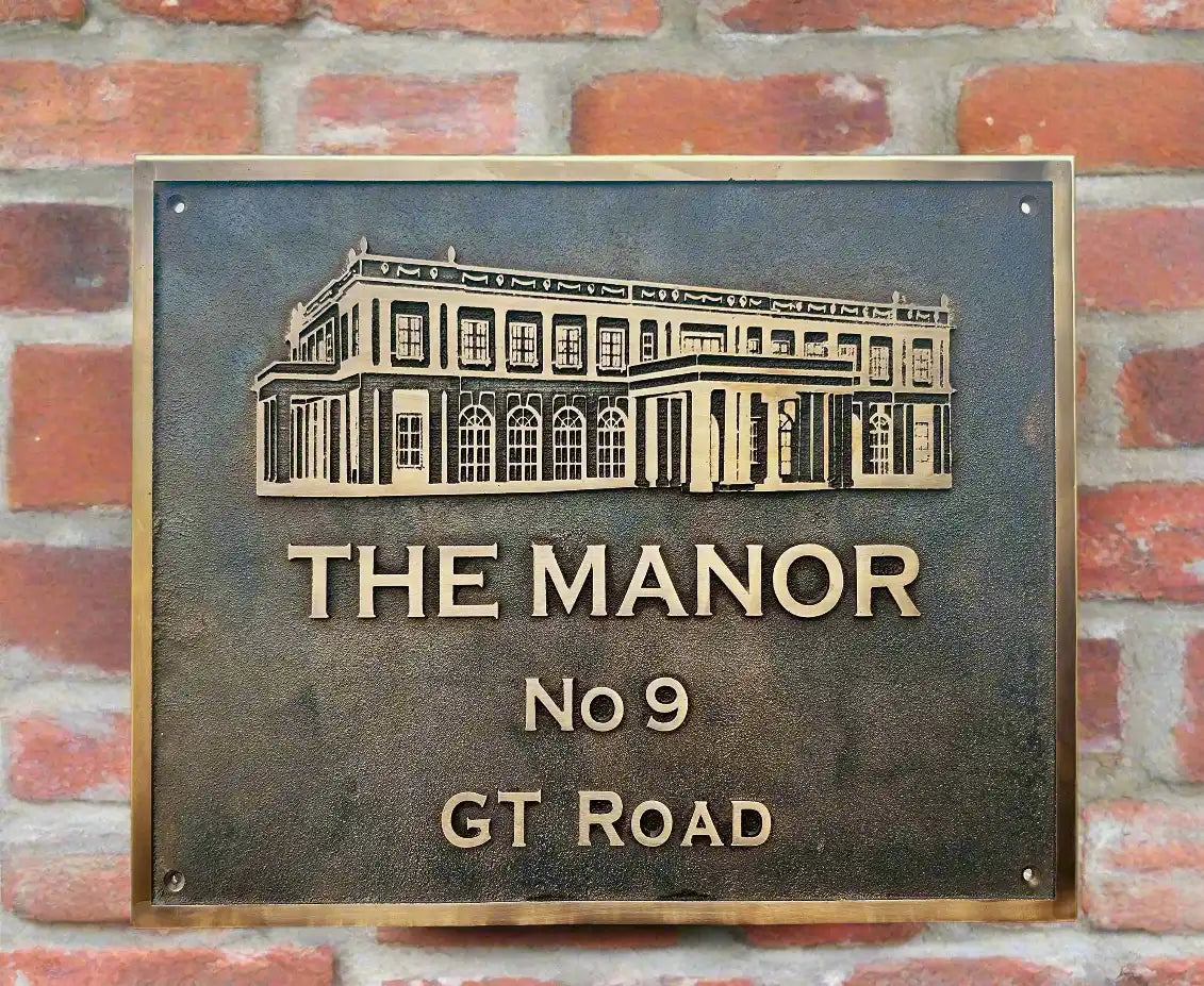 Bronze Home Name Plaque – Personalized Outdoor Sign