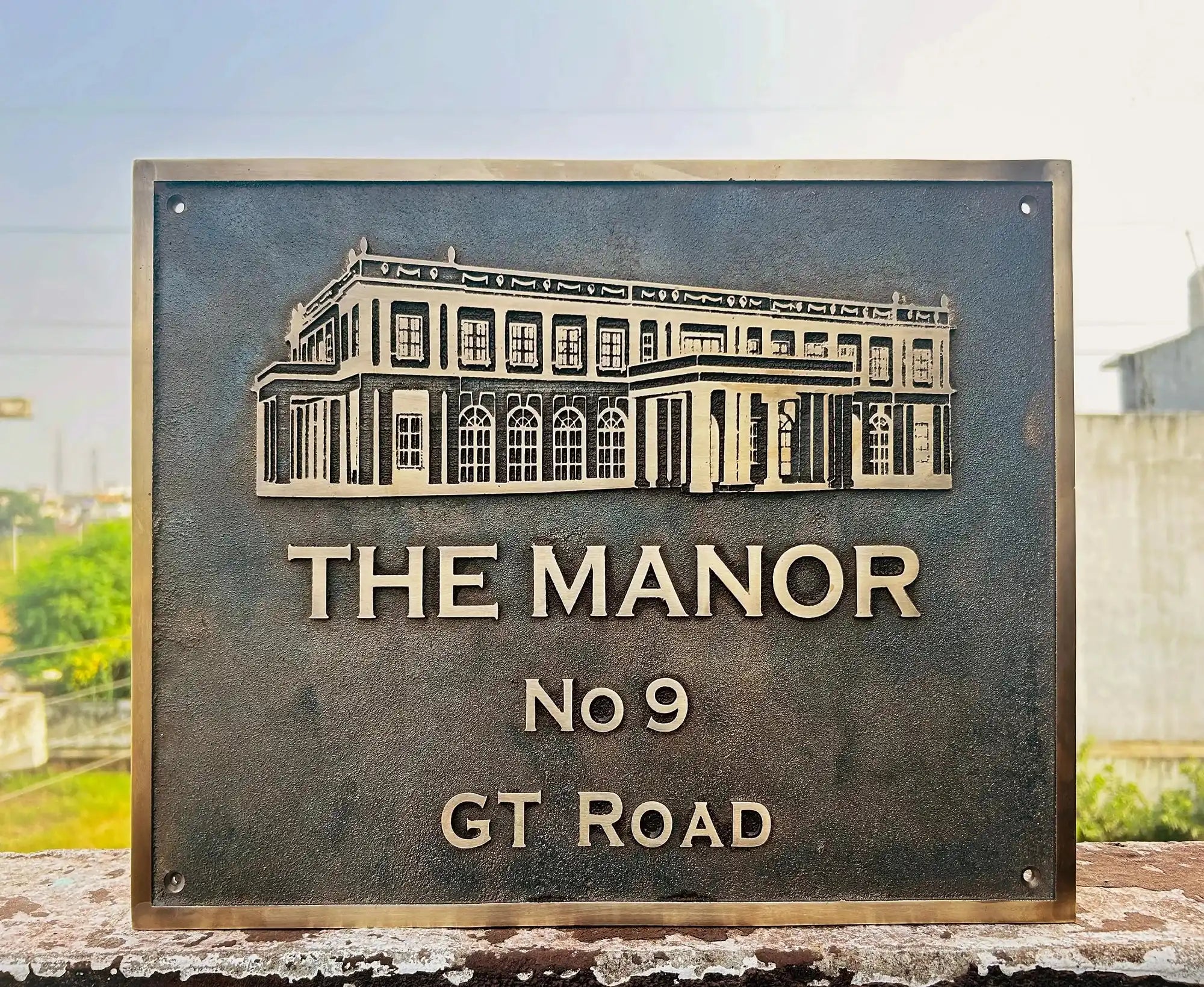Bronze Home Name Plaque – Personalized Outdoor Sign