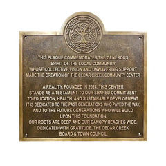Bronze historical plaque