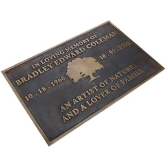 Outdoor Bronze Memorial Plaques – Personalized Memorial Signs