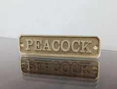 Brass Plaques - Brass Door Sign with Custom Text , Name Plates, Vintage Brass Sign