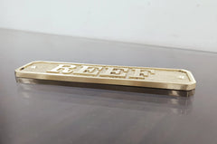 Brass Door Sign with Custom Text , Name Plates, Vintage Brass Sign