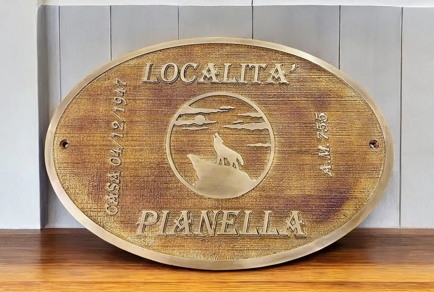 Custom Circular Bronze Address Signs