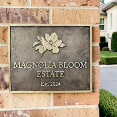 Bronze Address Plaques with Custom Text, Logo or Graphic
