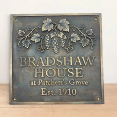 Personalized Cast Bronze Plaques - Add your Custom Text, Logo and design