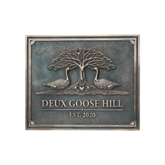 Personalized Bronze Address Plaques 3D Design in Oil-rubbed Bronze Finish