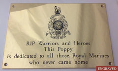 Personalized brass plaques - deep etched plaque