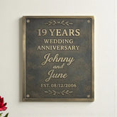 Custom Brass or Bronze Plaque for Anniversary Gift – Add Name, Date, Design, Size, Shape & Finish