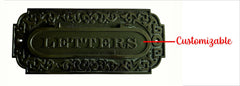 Decorative letter box with 'Letters' text and customizable feature indicated.