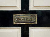 Mail slot for door made of solid brass with antique finish for front entry door