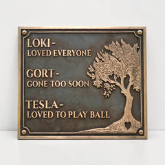 Bronze Memorial Plaques for Graves – Personalized Memorial Signs