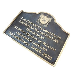 Bronze Donar plaque - Historical plaque on a white background