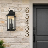 Premium oil rubbed bronze house numbers installed on a luxury home exterior for timeless curb appeal.