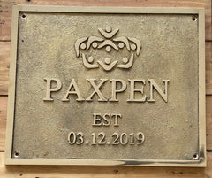 Custom Brass Plaques - Add Custom Text, Names, Logo, Address, Dates & Messages