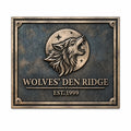 Personalized Bronze Address Plaques 3D Design in Oil-rubbed Bronze Finish