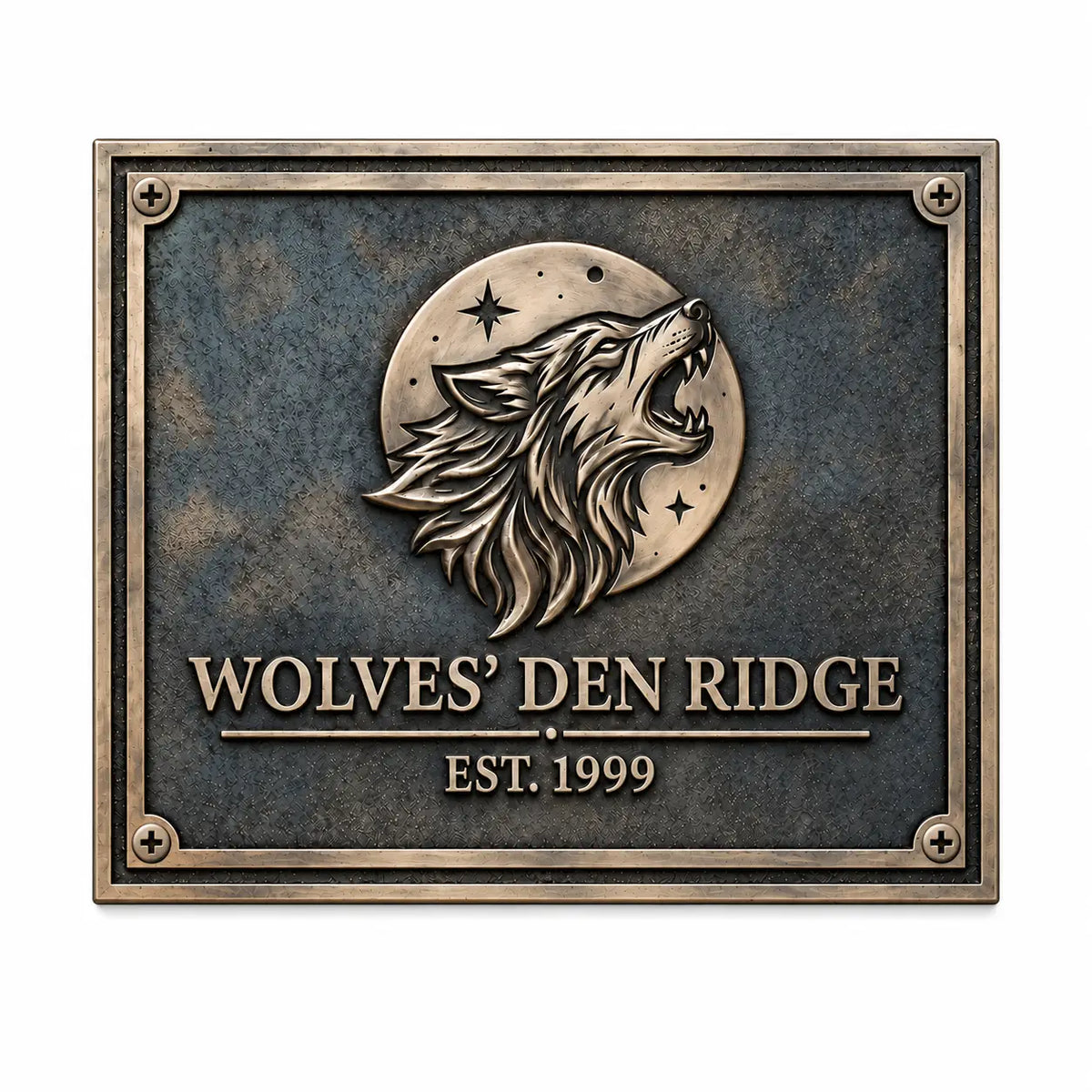 Personalized Bronze Address Plaques 3D Design in Oil-rubbed Bronze Finish
