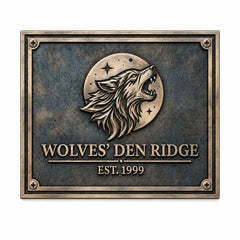 Personalized Bronze Address Plaques 3D Design in Oil-rubbed Bronze Finish