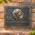 Personalized Bronze Address Plaques 3D Design in Oil-rubbed Bronze Finish