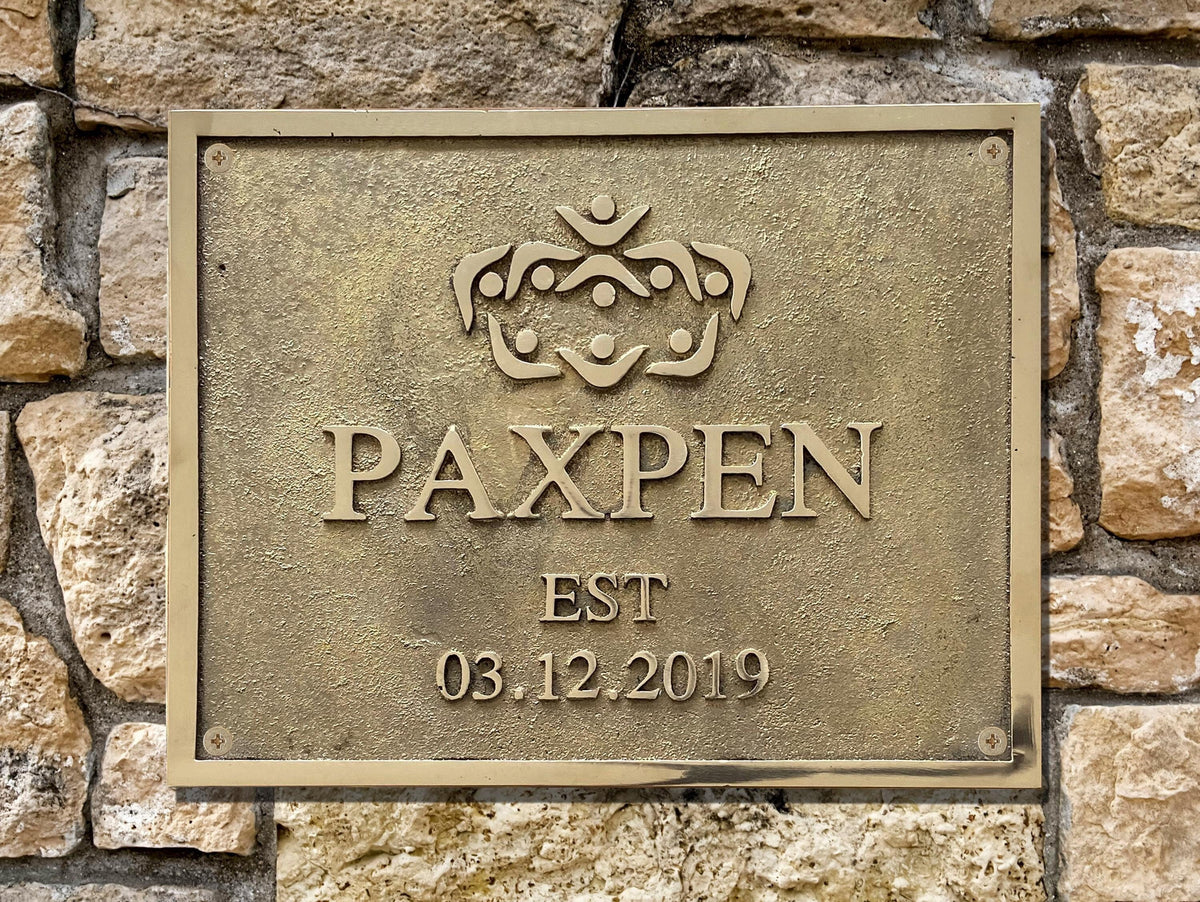 Custom Brass Plaques - Add Custom Text, Names, Logo, Address, Dates & Messages