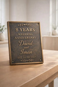 Custom Brass or Bronze Plaque for Anniversary Gift – Add Name, Date, Design, Size, Shape & Finish