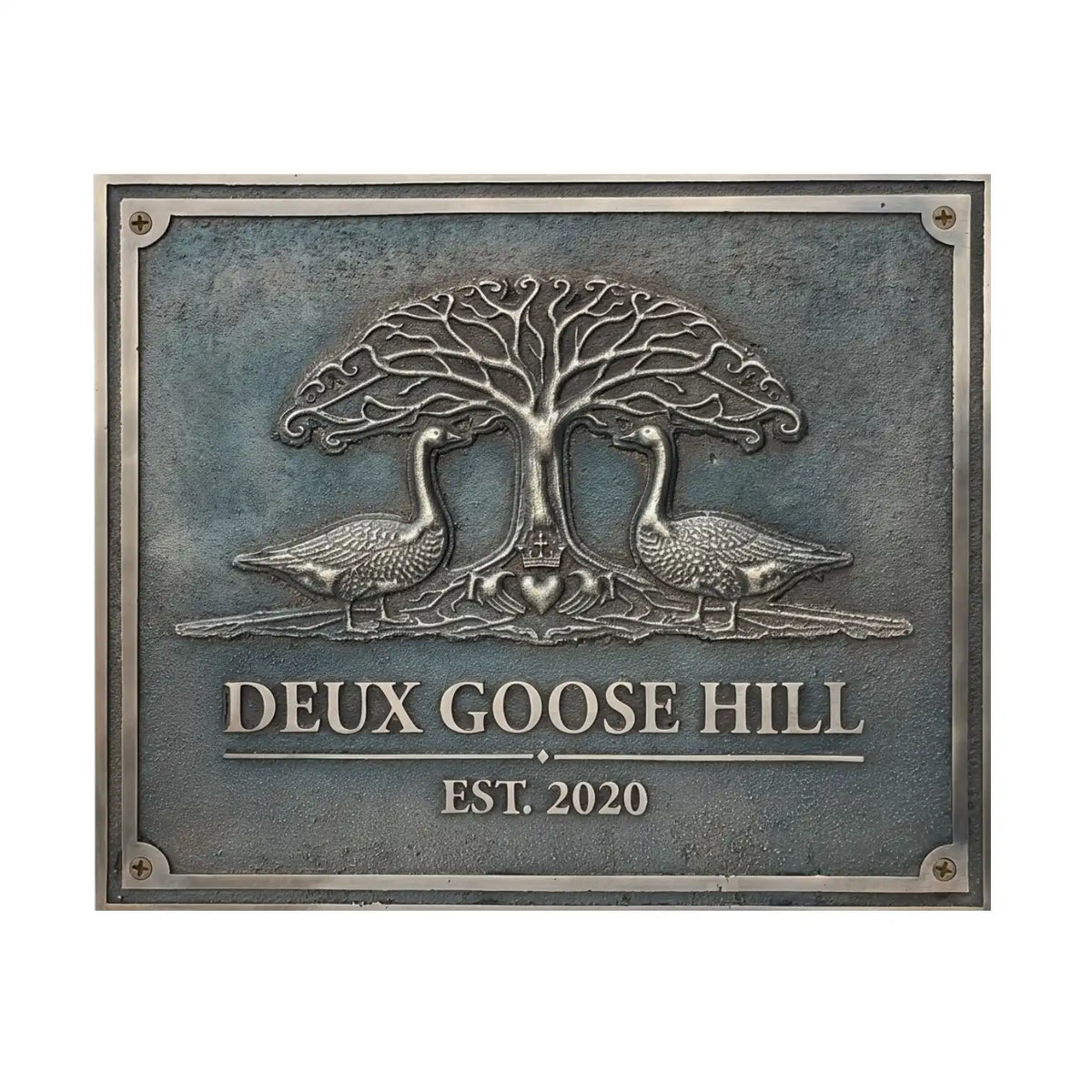Personalized Bronze Address Plaques 3D Design in Oil-rubbed Bronze Finish