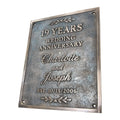 Custom Brass or Bronze Plaque for Anniversary Gift – Add Name, Date, Design, Size, Shape & Finish