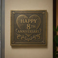 Custom Brass or Bronze Plaque for Anniversary Gift – Add Name, Date, Design, Size, Shape & Finish