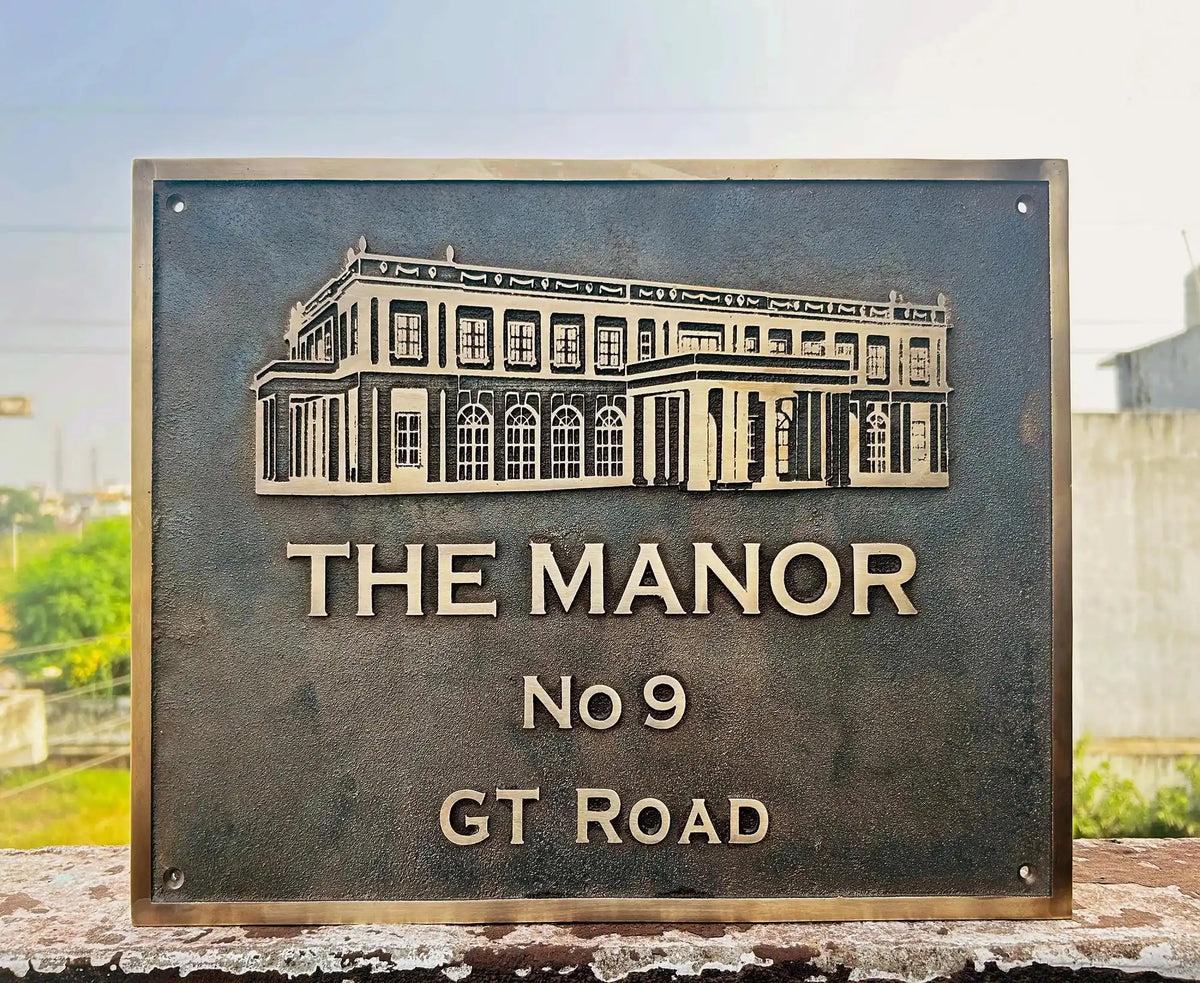 Bronze Home Name Plaque – Personalized Outdoor Sign