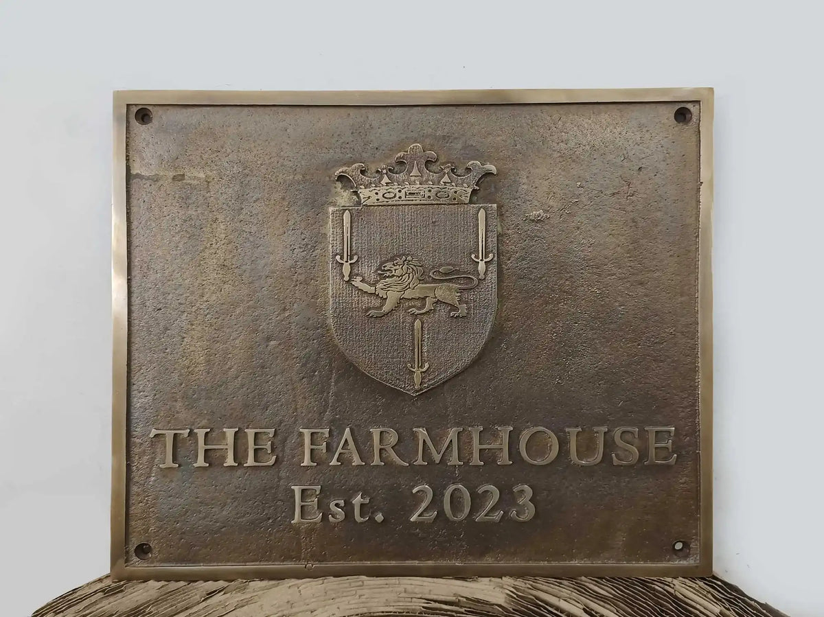 Bronze Home Name Plaque – Personalized Outdoor Sign