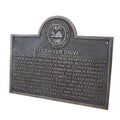 Bronze Historical plaque detailing the history of a house at 2112 Shiver Drive in Old Dominion, Virginia.