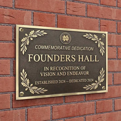 Bronze commemorative plaque