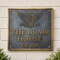  customized bronze address plaque