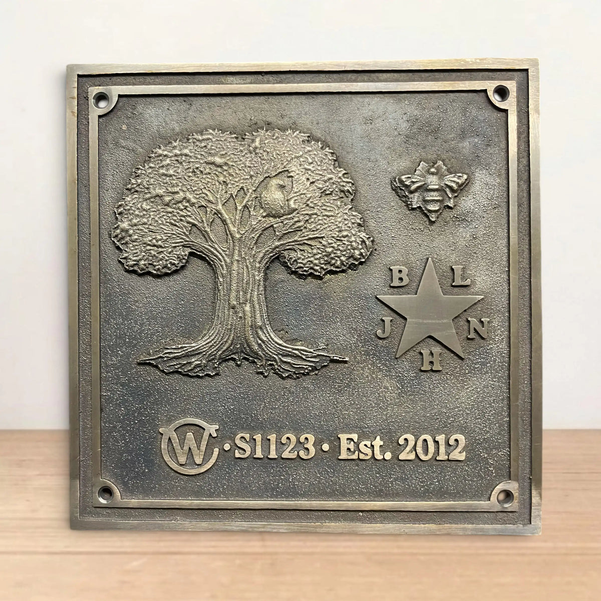 Custom Plaques with Complete 3d design in brass/bronze metal- Fully Custom Shape, design and Size