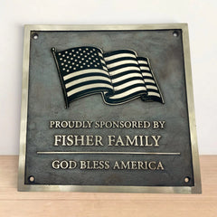 Personalized Cast Bronze Plaques - Add your Custom Text, Logo and design