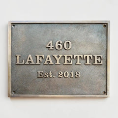 Custom Bronze Address Plaques – House & Business Signs