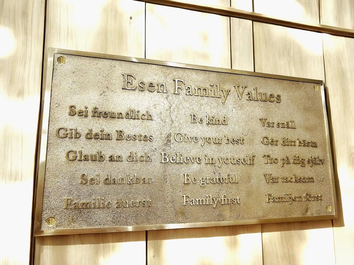 Cast Brass custom sign plaques - Custom language plaques
