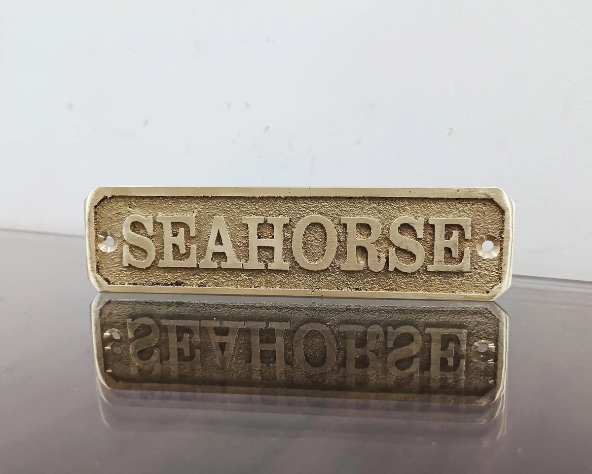 Cast brass custom nautical signs