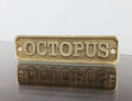 Brass Door Sign with Custom Text , Name Plates, Vintage Brass Sign