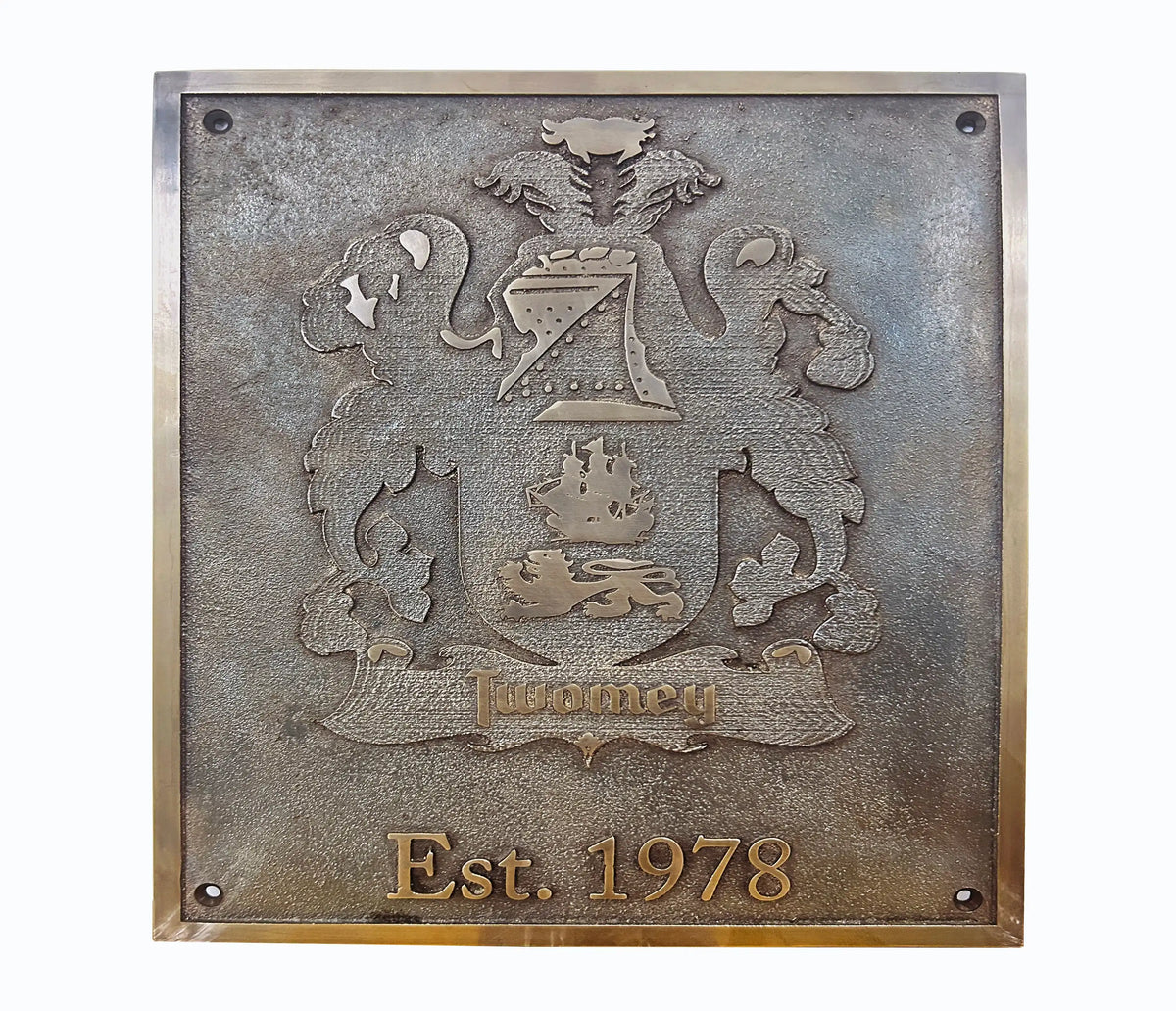 Custom Bronze Family Crest Coat of Arms Plaque