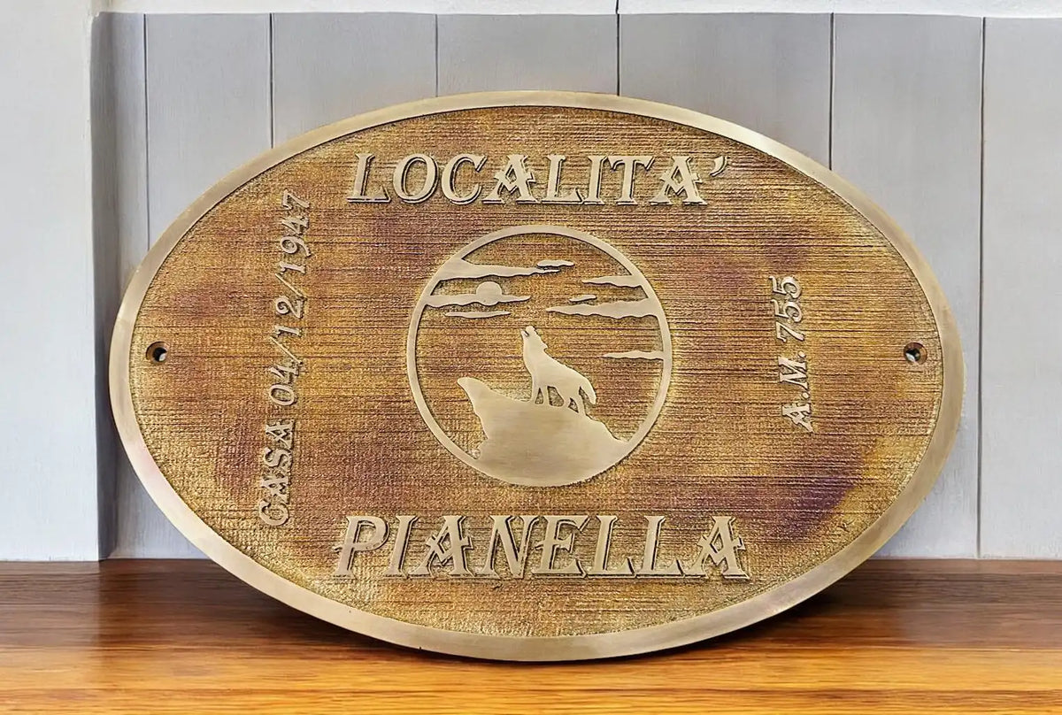 Custom Circular Bronze Address Signs