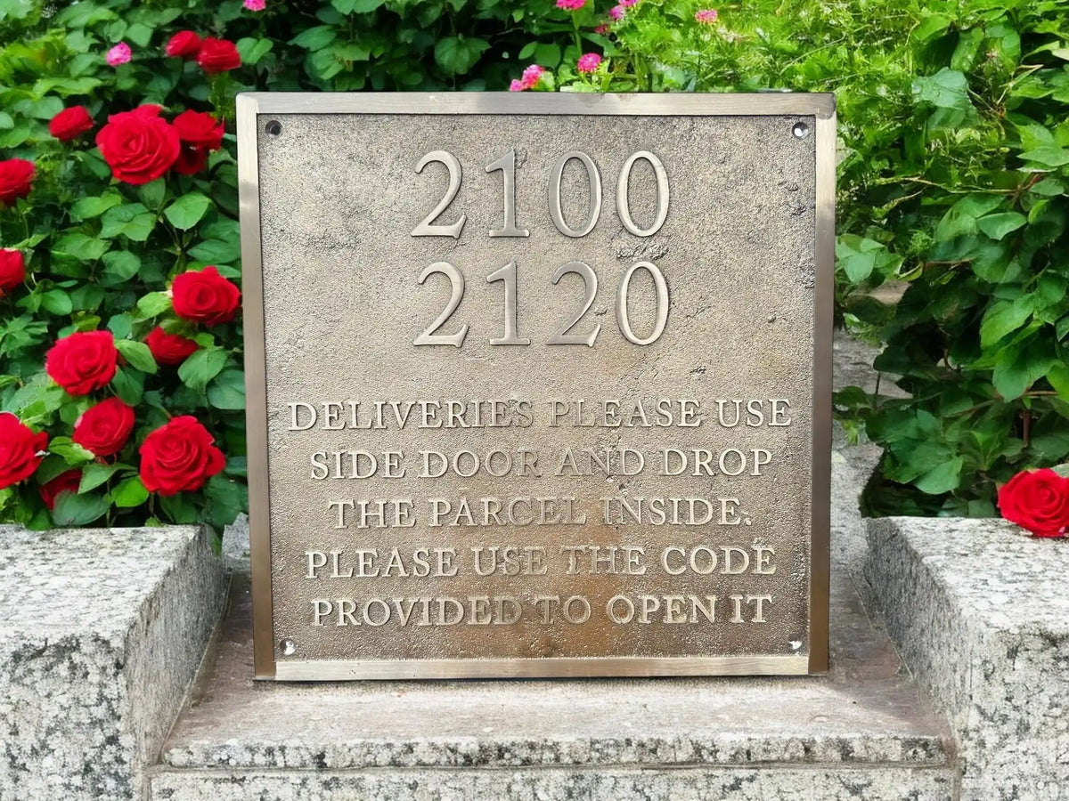 Custom Engraved Solid Brass Address Plaques