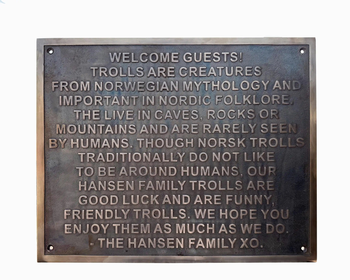 Custom handmade Bronze Plaque