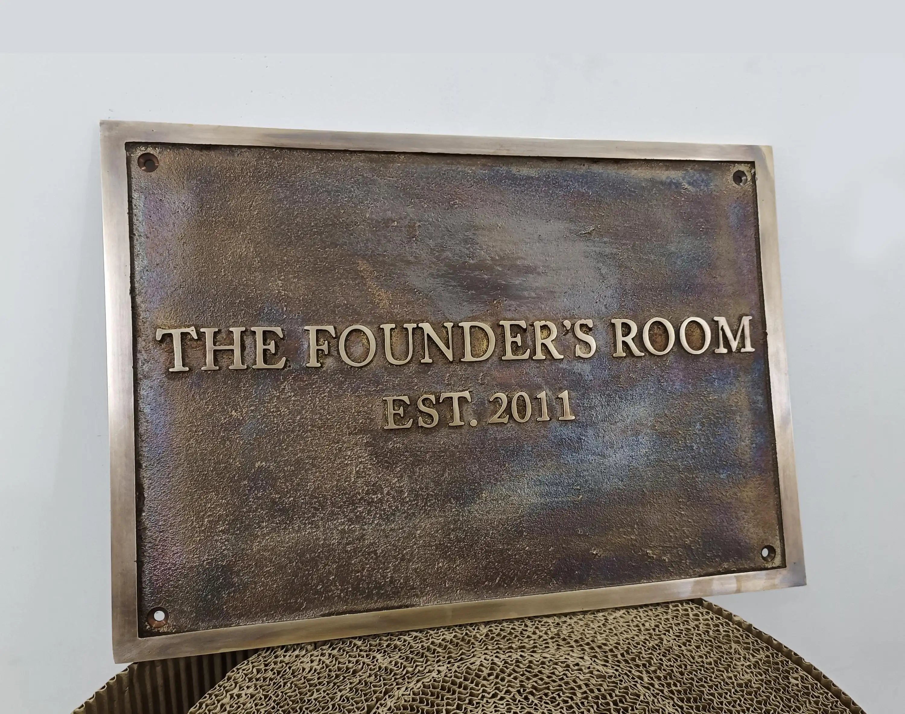 Custom handmade Bronze Plaque