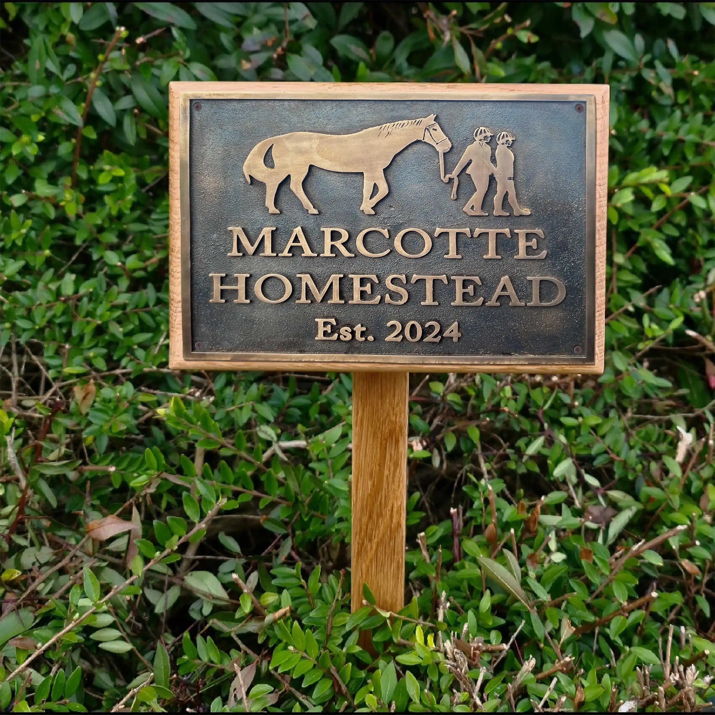 Custom solid bronze address plaques