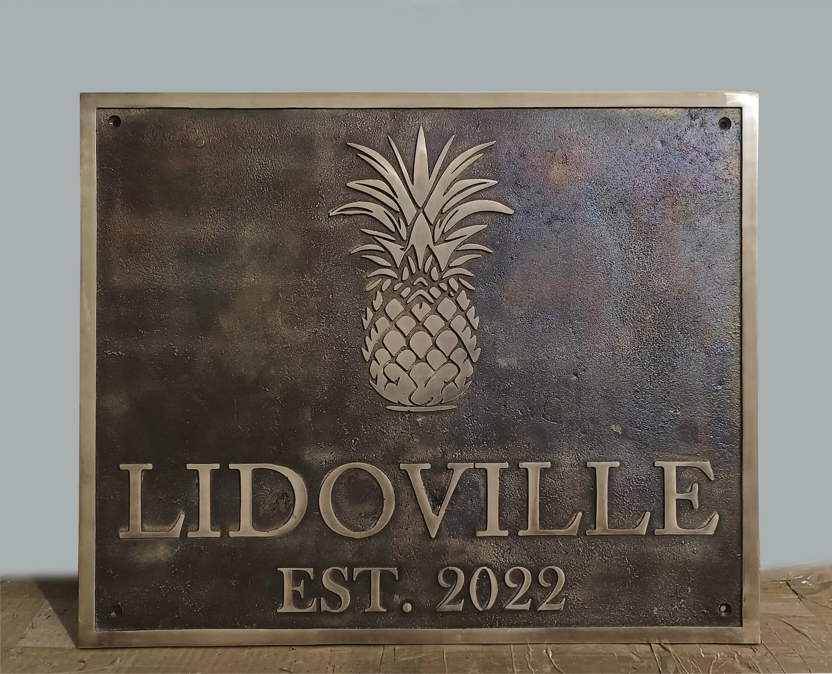 Custom solid bronze address plaques