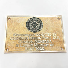 Custom Brass Plaques - Add Custom Text, Names, Logo, Address, Dates & Messages