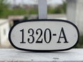 Custom house number plaque oval shape